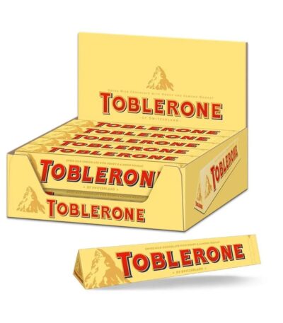 Toblerone Chocolate Bar (Almond, Fruit and Nuts, White, Dark) 20X100g