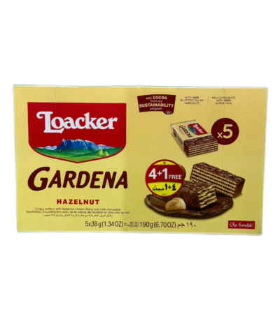Loacker Gardena Hazelnut 5X38g