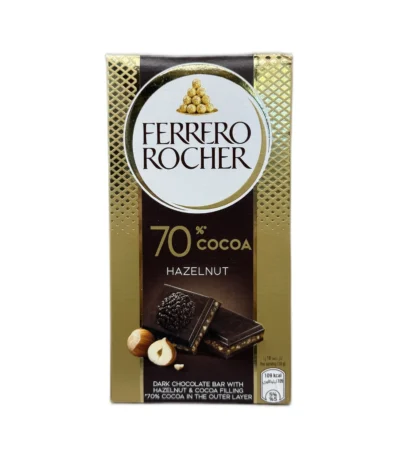 Ferrero Rocher Bar 70% Cocoa Hazelnut 90g