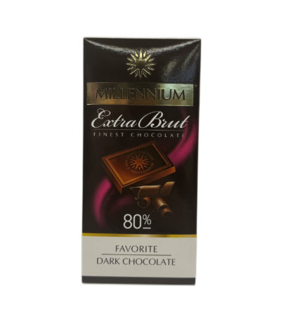 Millennium Chocolate Bar 80% 100g